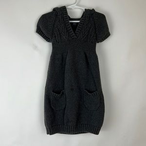 BABY GAP Sweater Dress hoodie shortsleeve in charcoal 4T